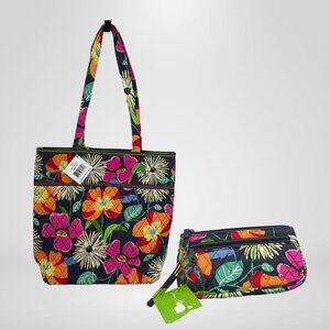 VERA BRADLEY | Jazzy Blooms Tote & Wristlet | RETIRED & RARE Print | NWT